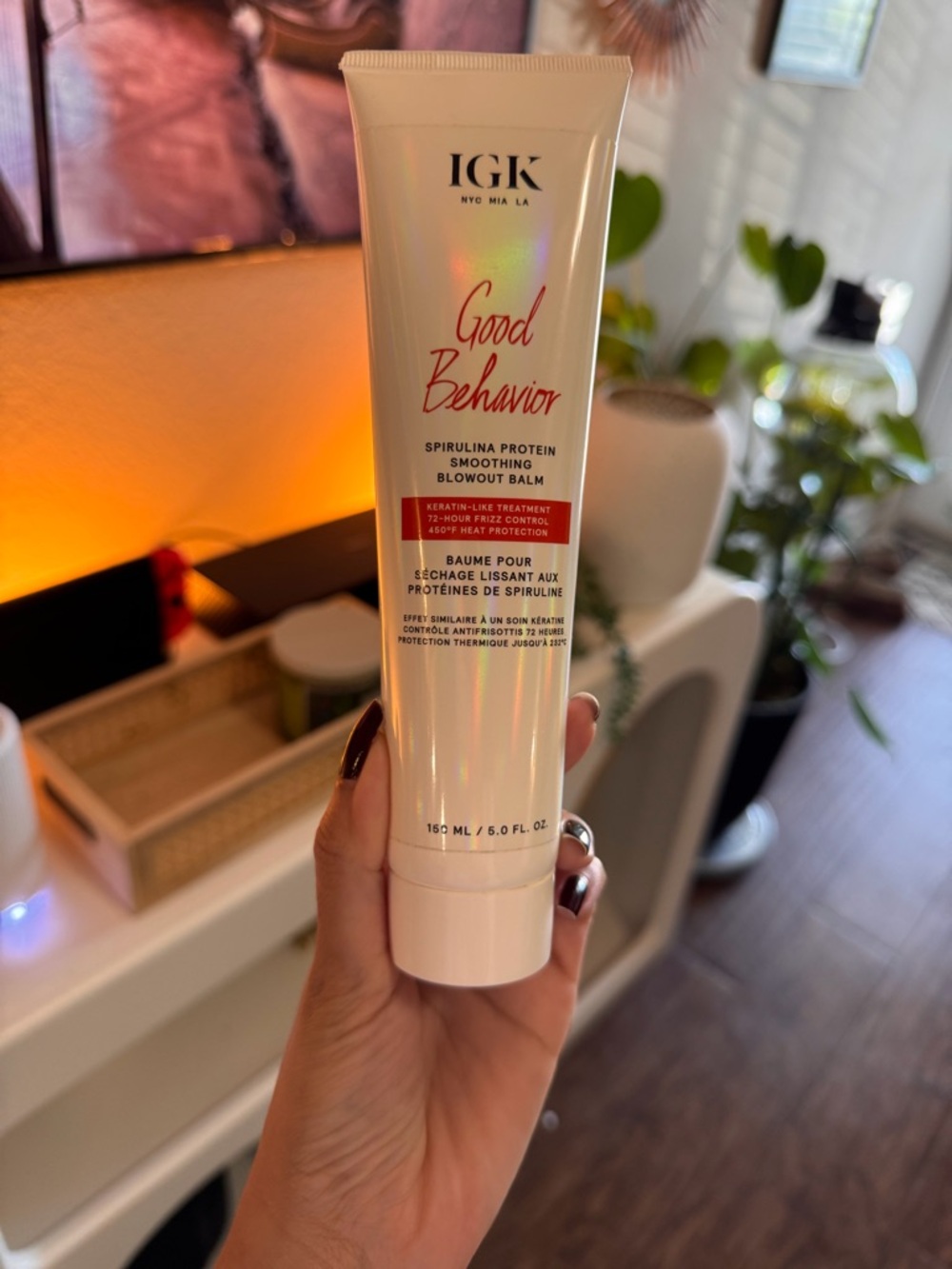 IGK Good Behavior Spirulina Smoothing Heat Protectant Blowout Balm 150 ml